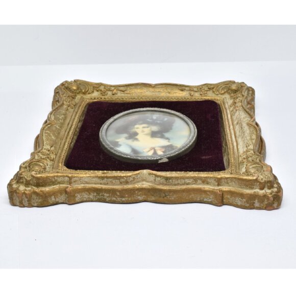 Vintage A Cameo Creations Lady Sheffield, Thomas Gainsborough, Wall Decor, 1940s - Picture 3 of 7